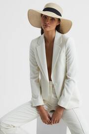 Reiss Natural Lexi Woven Wide Brim Hat - Image 3 of 5