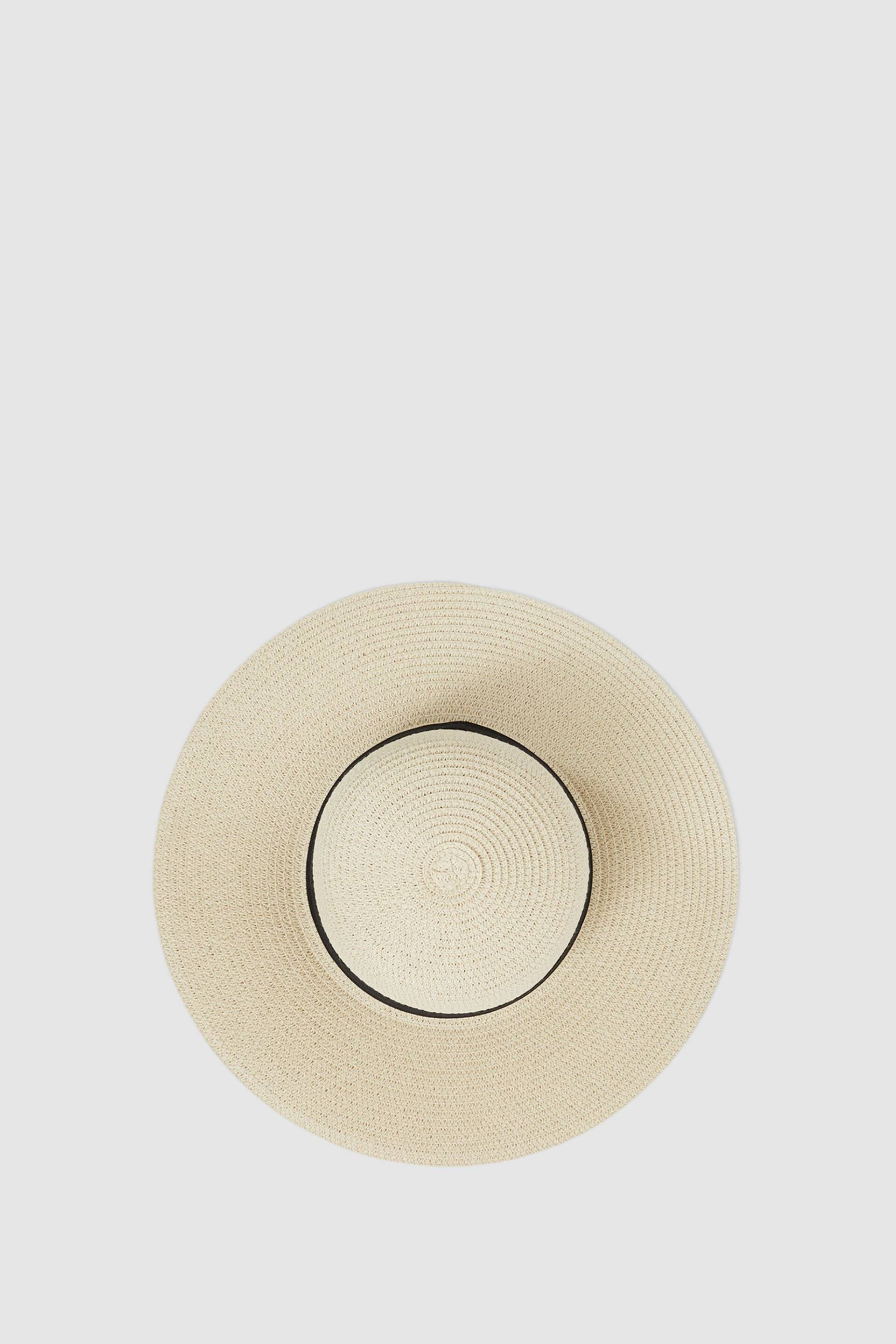 Reiss Natural Lexi Woven Wide Brim Hat - Image 5 of 5