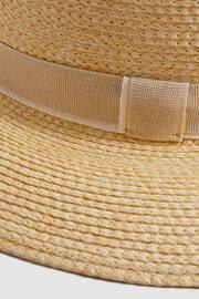 Reiss Natural Gracie Raffia Short Brim Sun Hat - Image 4 of 4