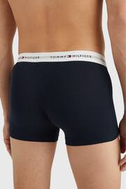 Tommy Hilfiger Blue Signature Cotton Essential Trunks 3 Pack - Image 3 of 4