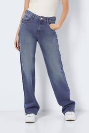 NOISY MAY Blue High Waisted Wide Leg Jeans - Image 1 of 8