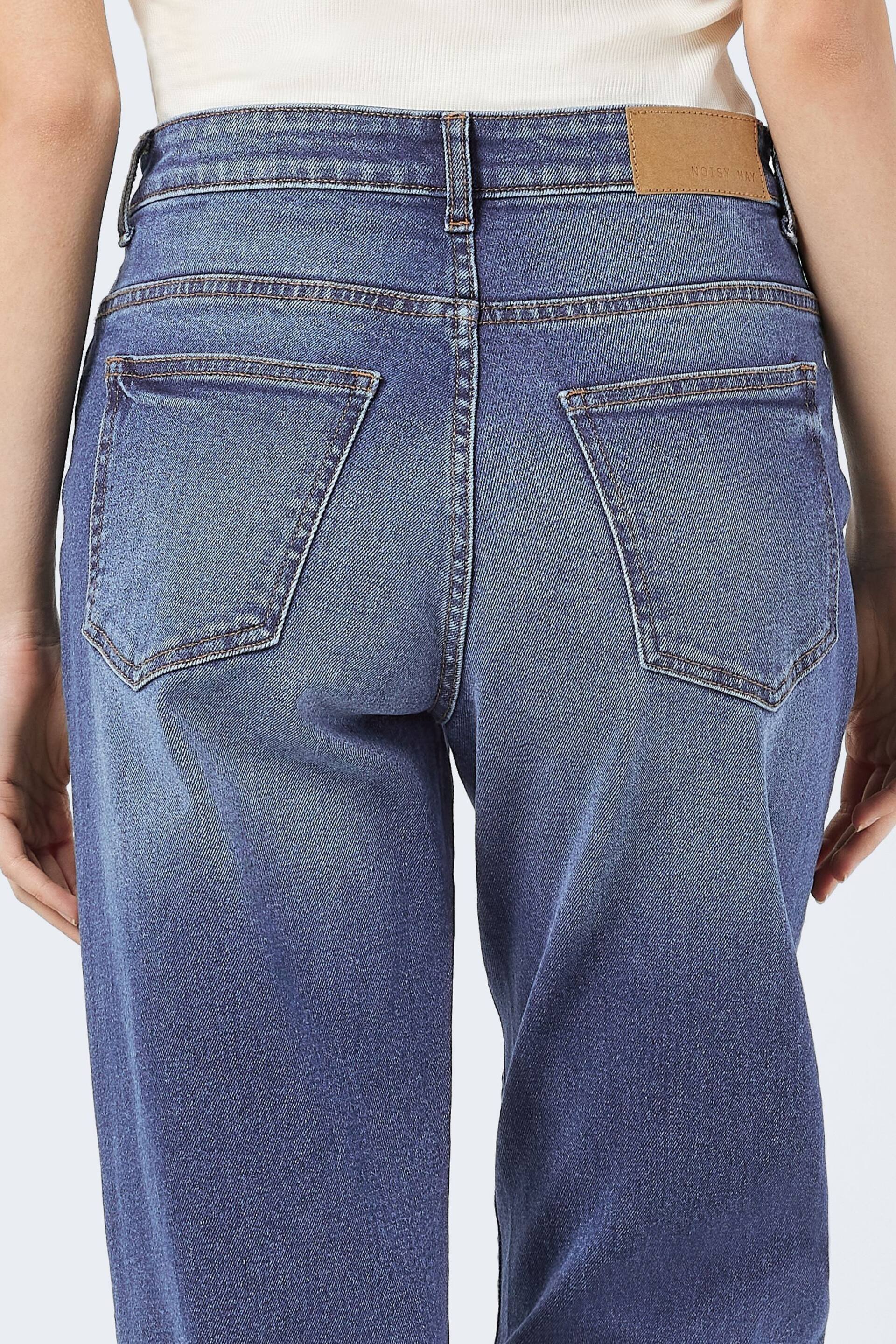 NOISY MAY Blue High Waisted Wide Leg Jeans - Image 5 of 8