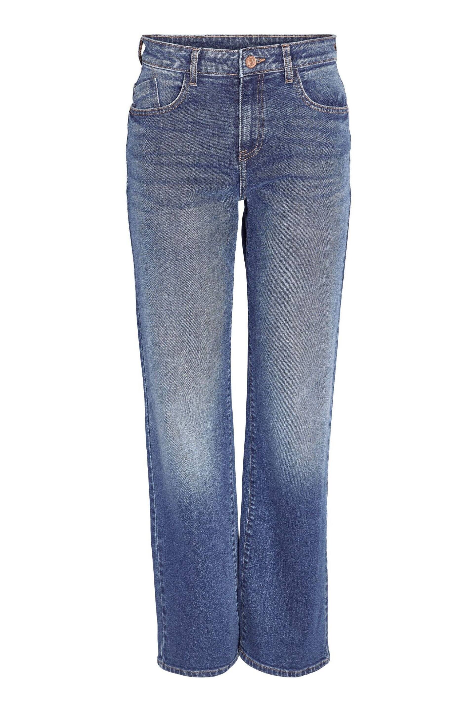 NOISY MAY Blue High Waisted Wide Leg Jeans - Image 7 of 8
