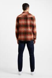 French Connection Rust Heavy Check Overshirt Long Sleeve Shirt - Image 2 of 6