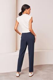 Lipsy Navy Blue Smart Tapered Trousers - Image 2 of 4