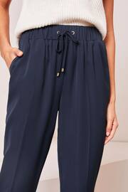 Lipsy Navy Blue Smart Tapered Trousers - Image 4 of 4