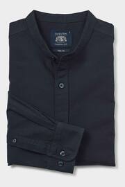 Savile Row Company Slim Fit Navy Blue Grandad Collar Shirt - Image 3 of 3