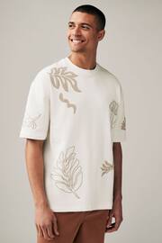 White Relaxed Fit Floral Nature Graphic T-Shirt - Image 1 of 7