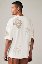 White Relaxed Fit Floral Nature Graphic T-Shirt - Image 3 of 7