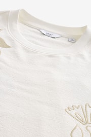 White Relaxed Fit Floral Nature Graphic T-Shirt - Image 6 of 7