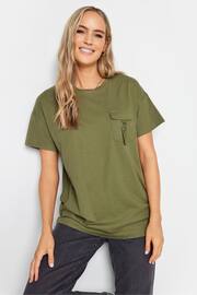 Long Tall Sally Green Utility Pocket T-Shirt - Image 1 of 1