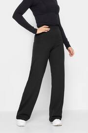 Long Tall Sally Black Wide Leg Jersey Yoga Pants - Image 1 of 4