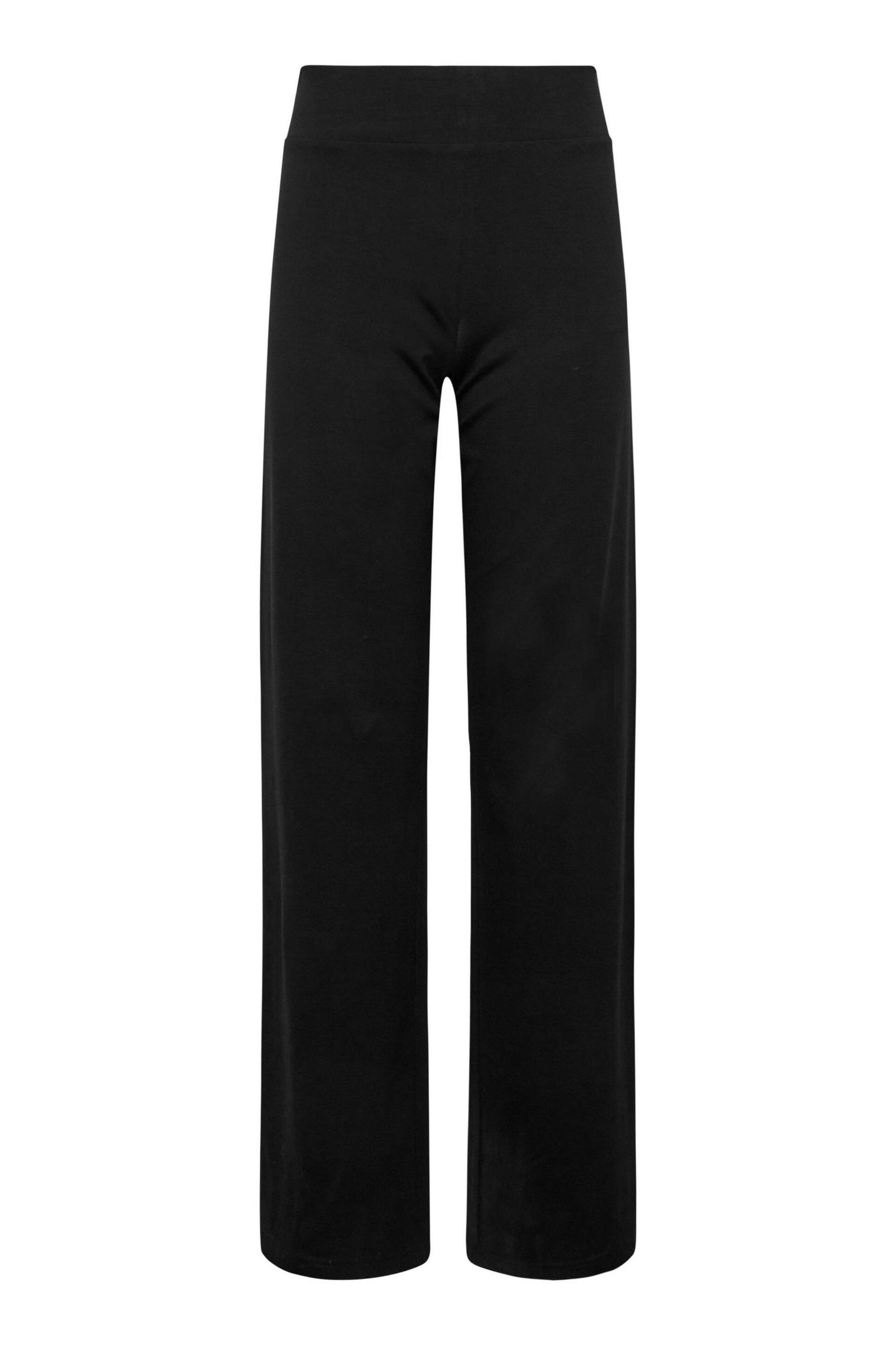 Long Tall Sally Black Wide Leg Jersey Yoga Pants - Image 3 of 4