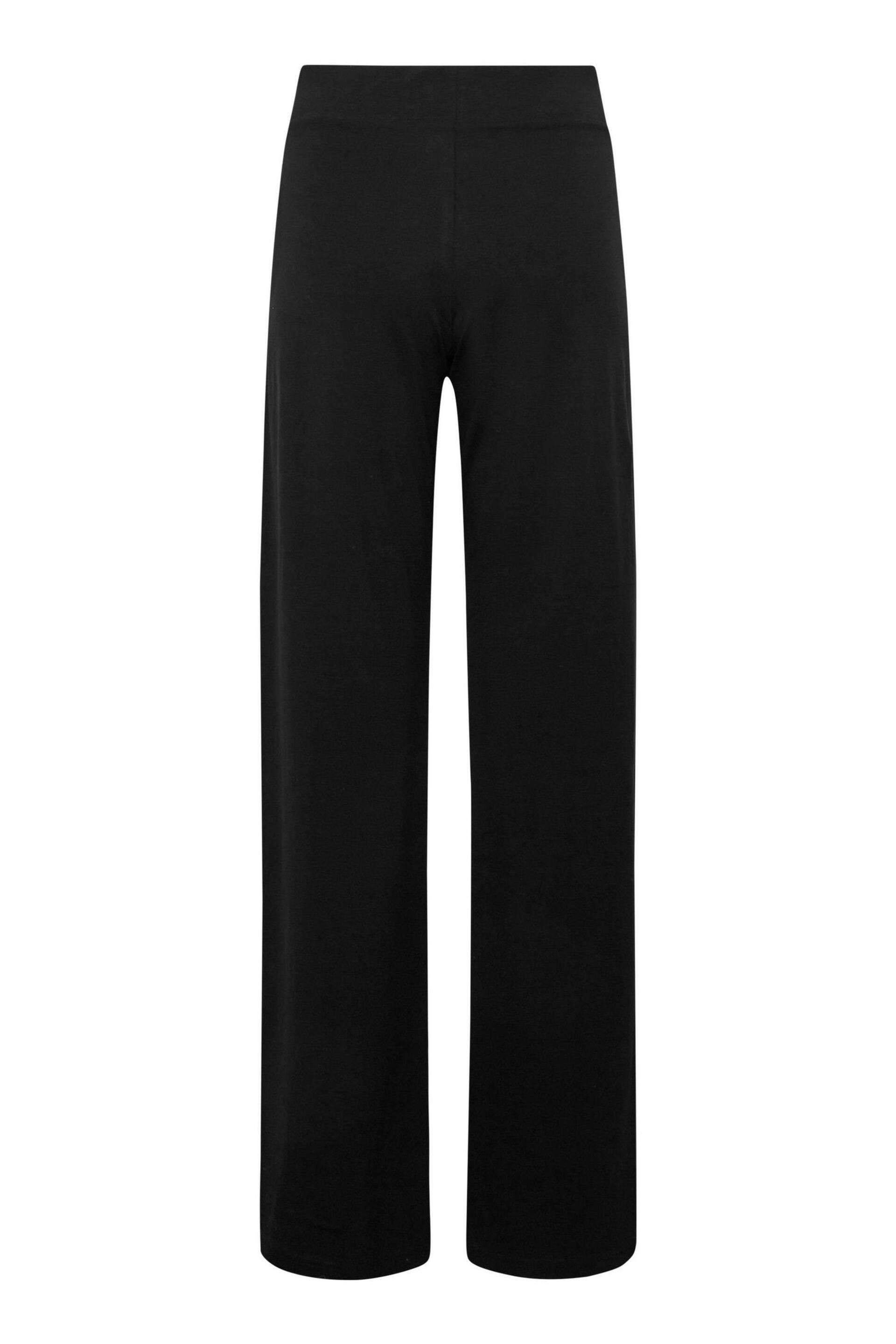 Long Tall Sally Black Wide Leg Jersey Yoga Pants - Image 4 of 4