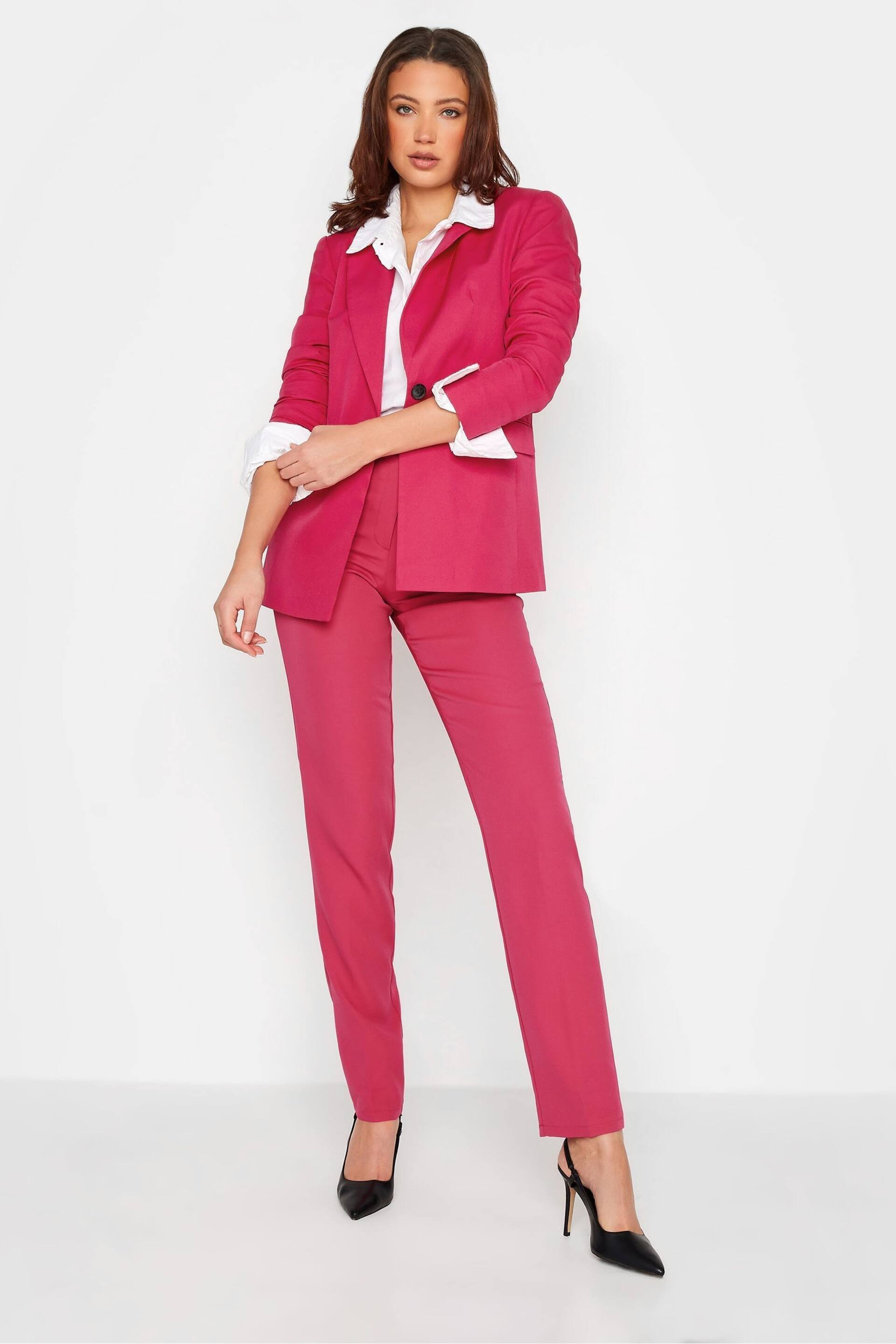 Long Tall Sally Pink Scuba Crepe Blazer - Image 4 of 4