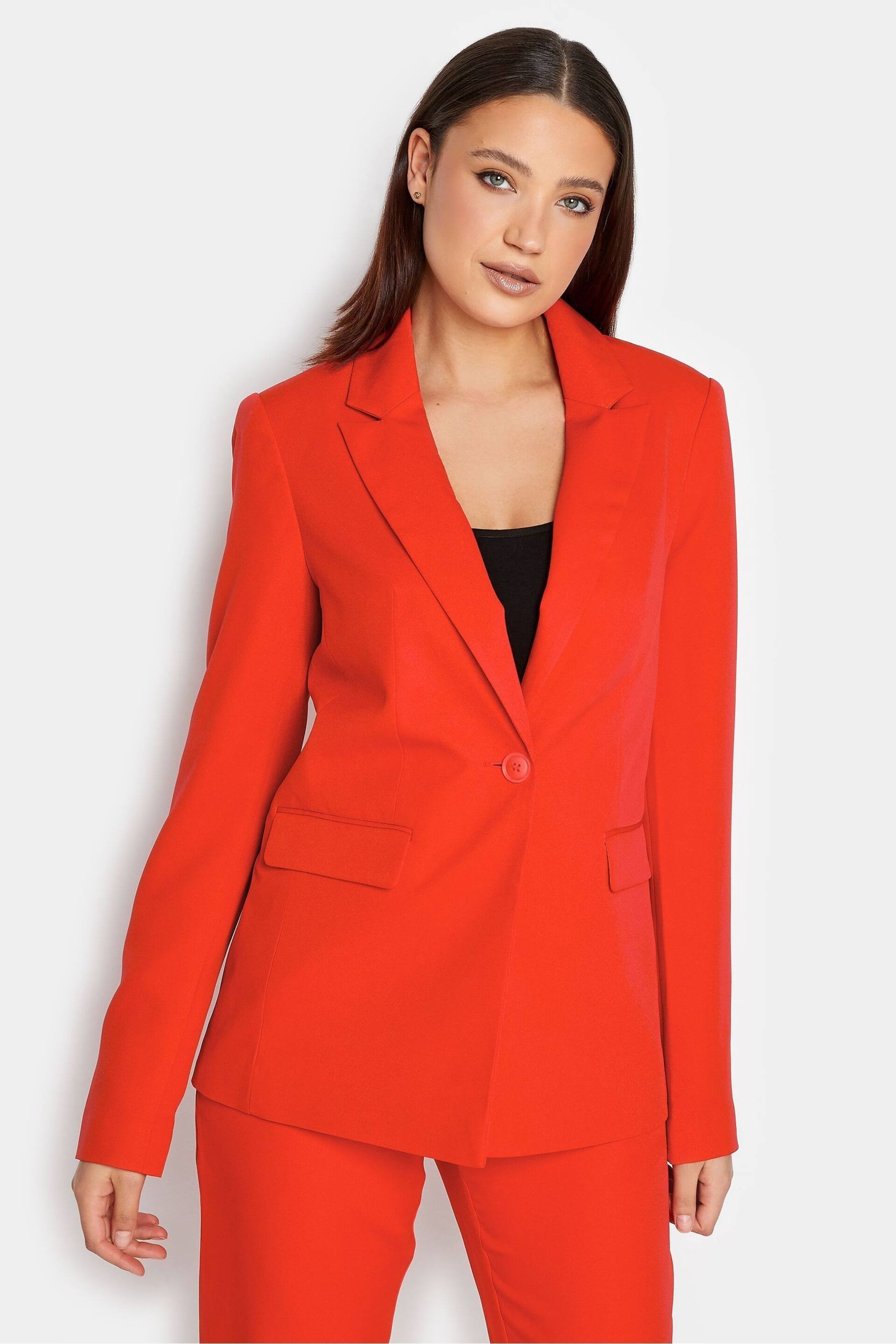 Long Tall Sally Red Scuba Crepe Blazer - Image 1 of 4