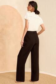 Love & Roses Black Tall High Waist Wide Leg Tailored Trousers - Image 3 of 4