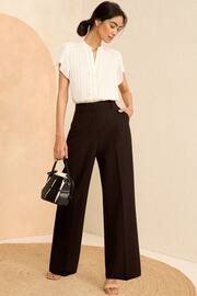 Love & Roses Black Tall High Waist Wide Leg Tailored Trousers - Image 4 of 4