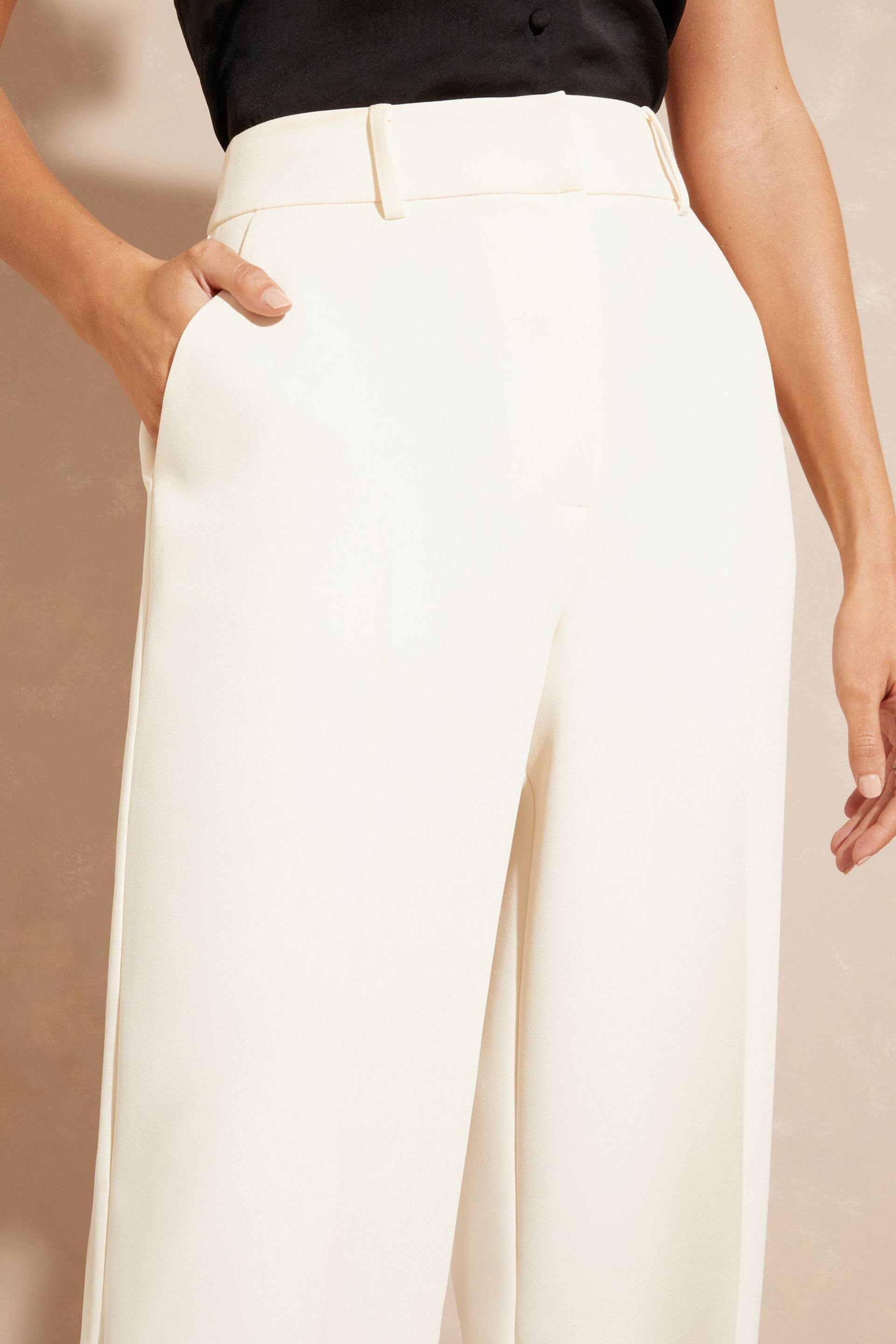Love & Roses Ivory White Tall High Waist Wide Leg Tailored Trousers - Image 2 of 4
