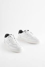 White Leather Brogue Trainers - Image 1 of 6