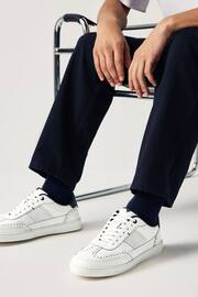 White Leather Brogue Trainers - Image 2 of 6