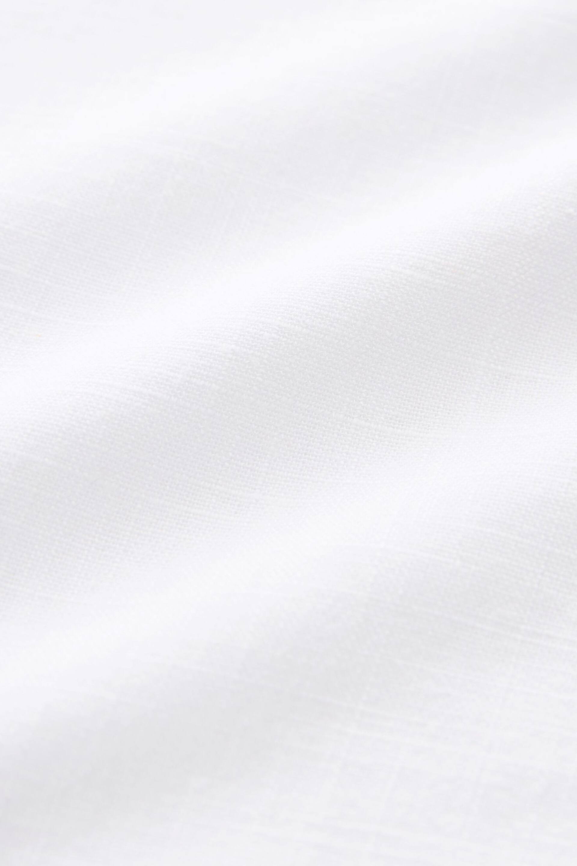 White Crochet Trim Linen Blend Shell Top - Image 6 of 6