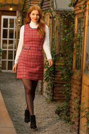 Joe Browns Red Chic Check Dress - Image 1 of 7