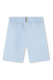 BOSS Ocean Blue Logo Swim Shorts - Image 2 of 2