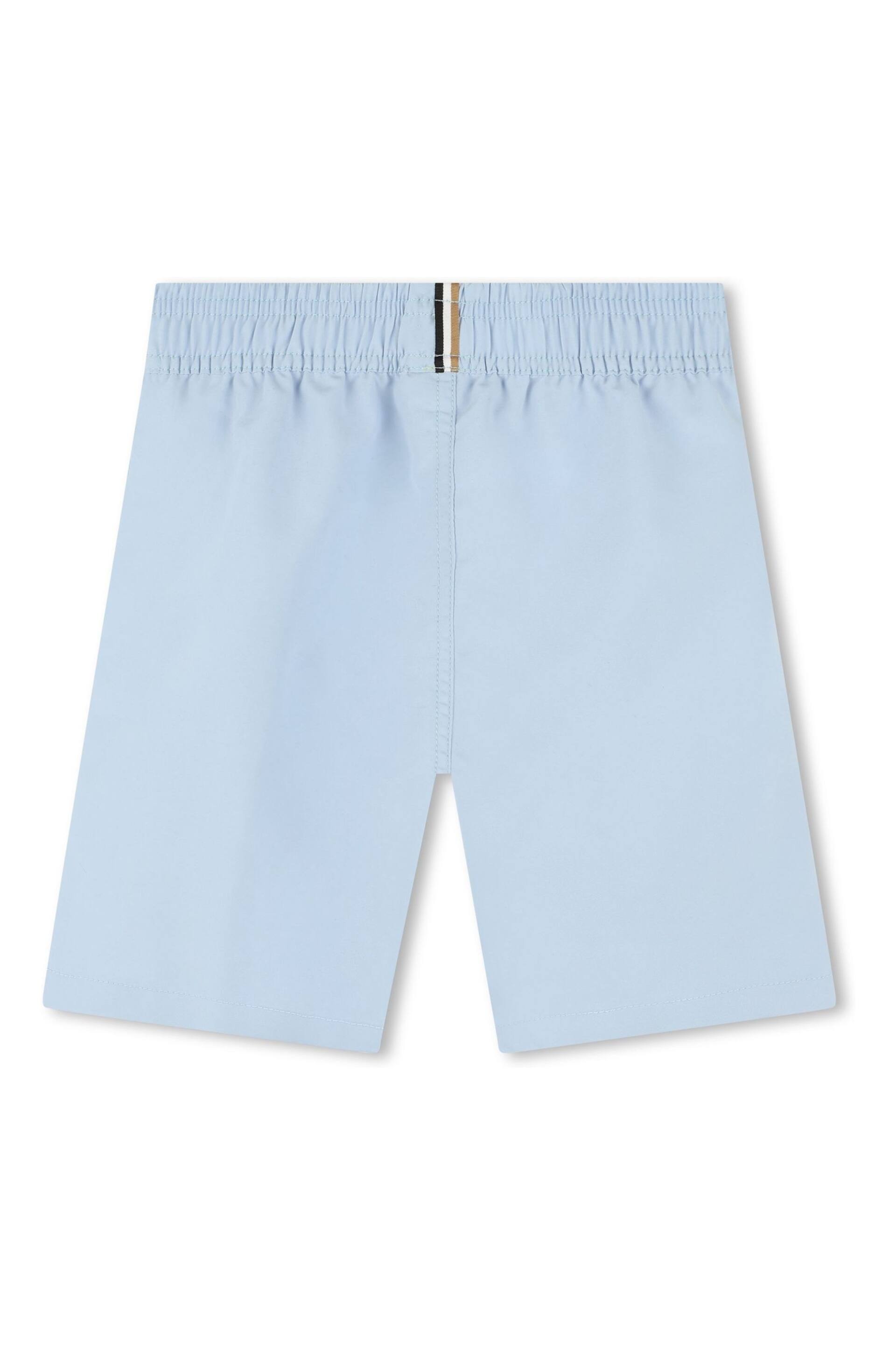 BOSS Ocean Blue Logo Swim Shorts - Image 2 of 2