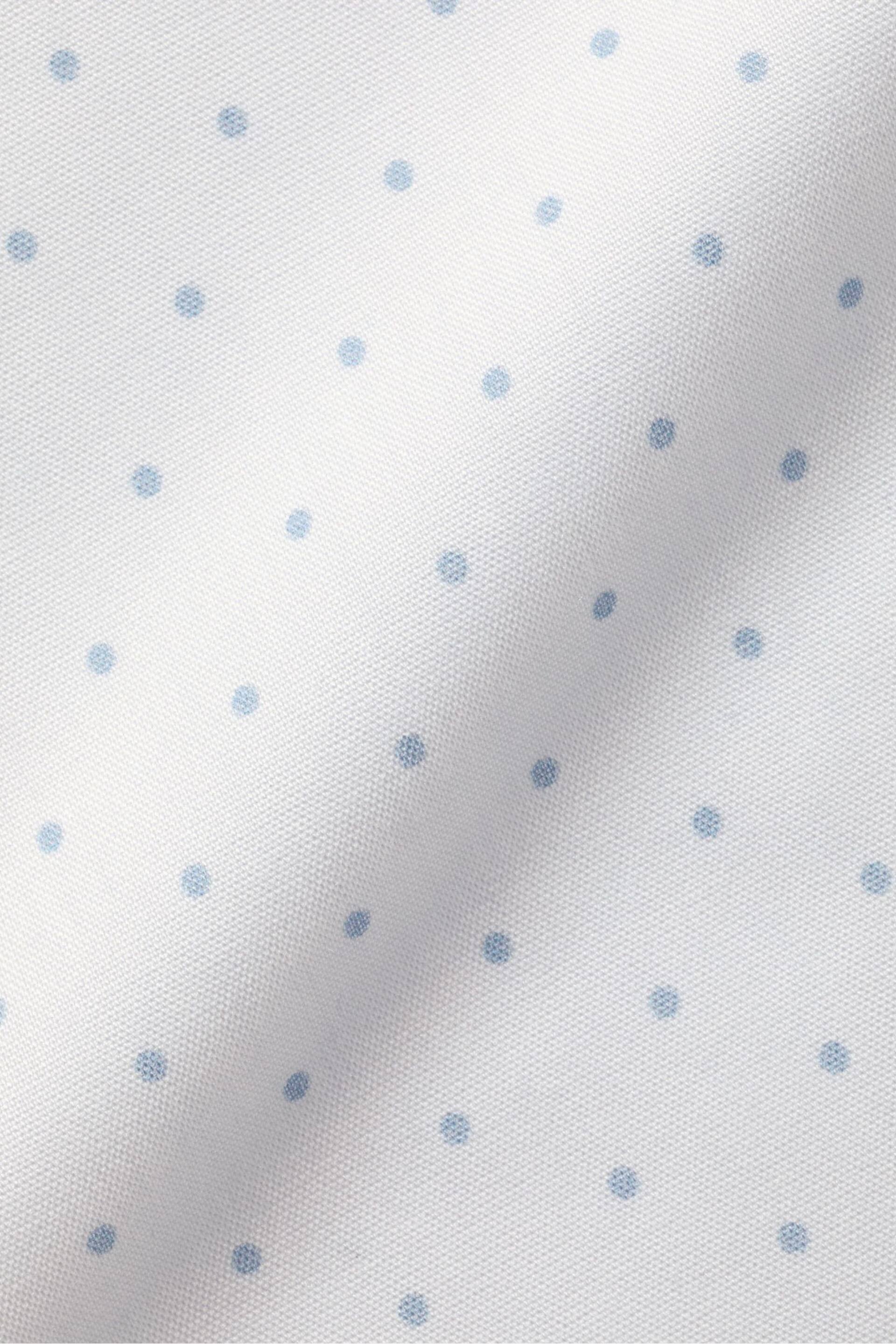 Charles Tyrwhitt White Slim Fit Spot Non-Iron Print Shirt - Image 5 of 5