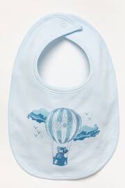 Rock-A-Bye Baby Boutique Blue Hot Air Balloon Printed Cotton 5-Piece Baby Gift Set - Image 4 of 5