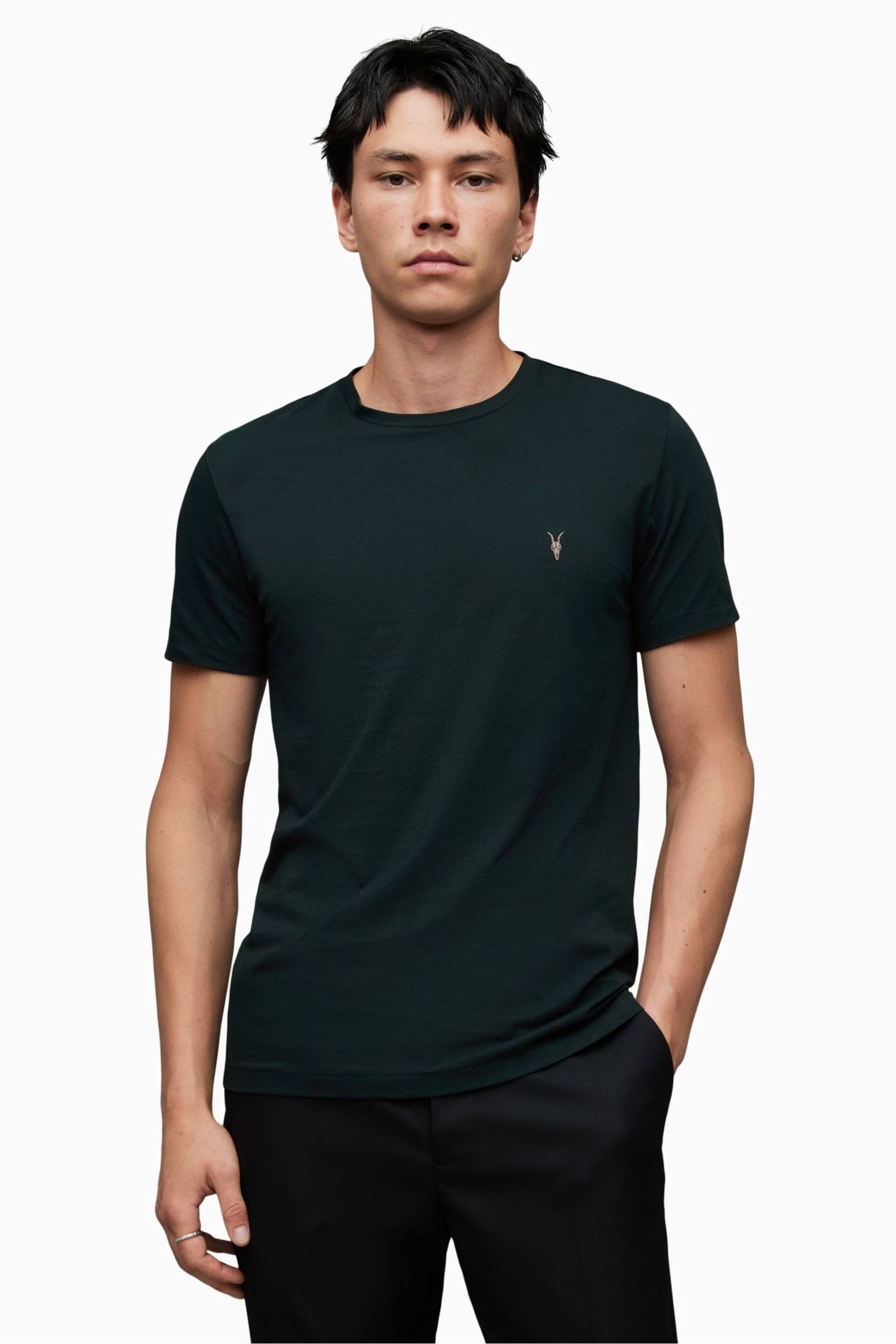 AllSaints Green Tonic Crew T-Shirt - Image 1 of 5