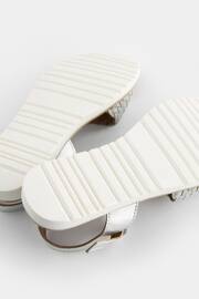 Silver Leather Woven Sandals - Image 6 of 6