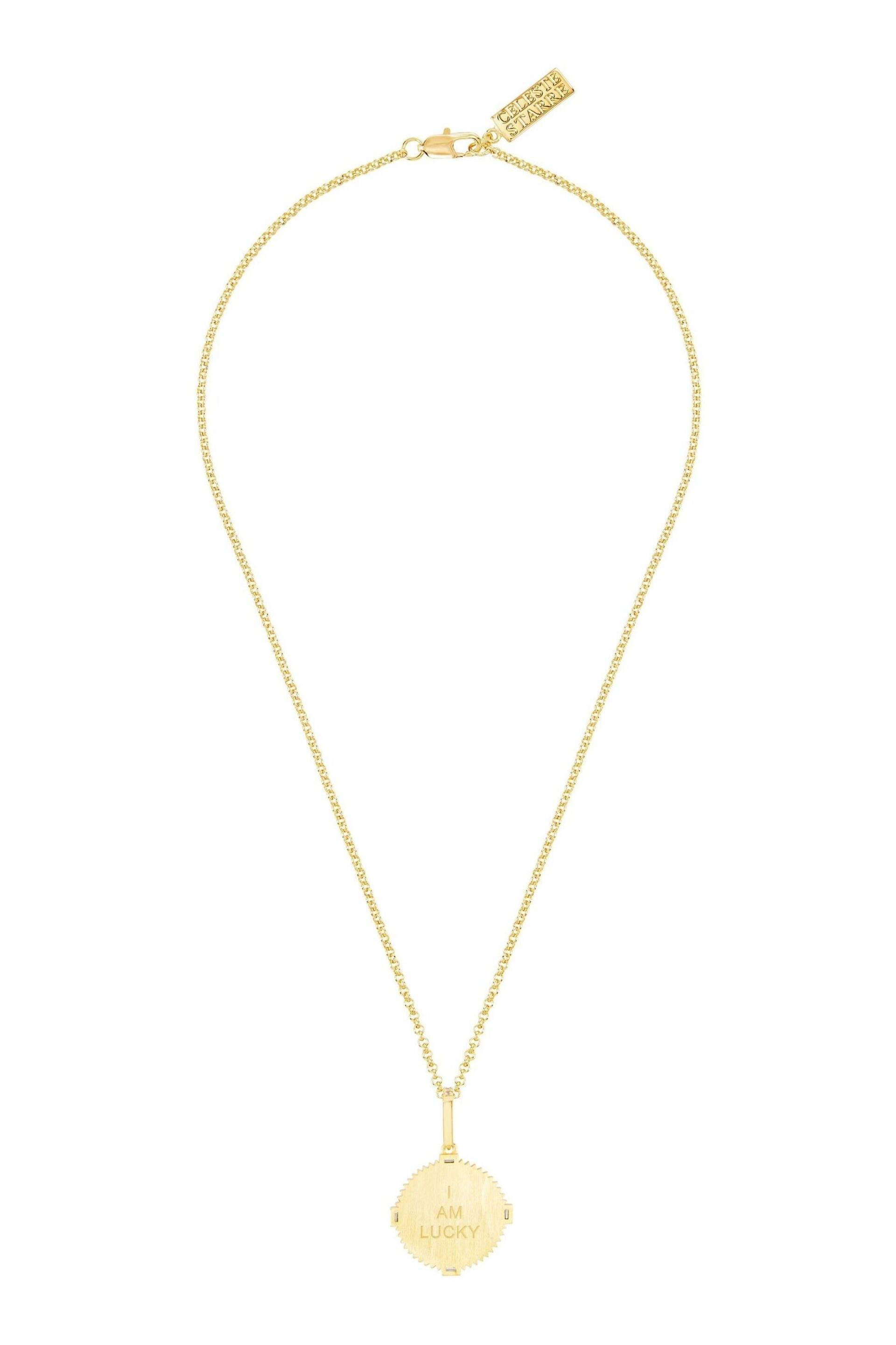 Celeste Starre Gold Tone I Am Lucky Necklace - Image 2 of 4