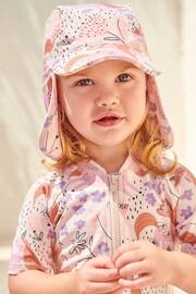 Ecru/Pink Unicorn Swim Legionnaire Hat (3mths-10yrs) - Image 2 of 5