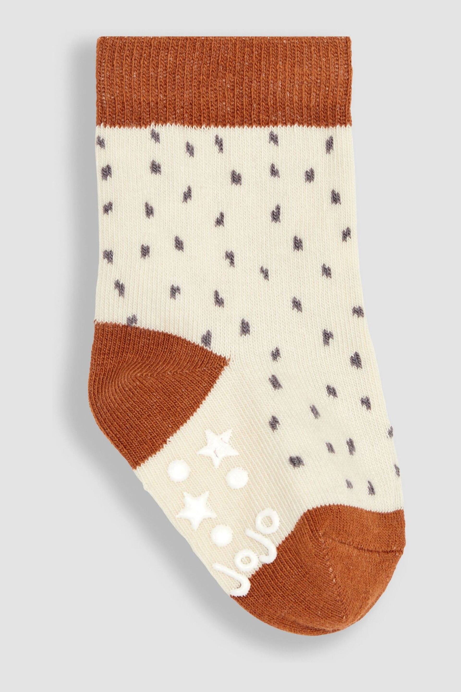 JoJo Maman Bébé Grey 3-Pack Safari Socks - Image 4 of 4
