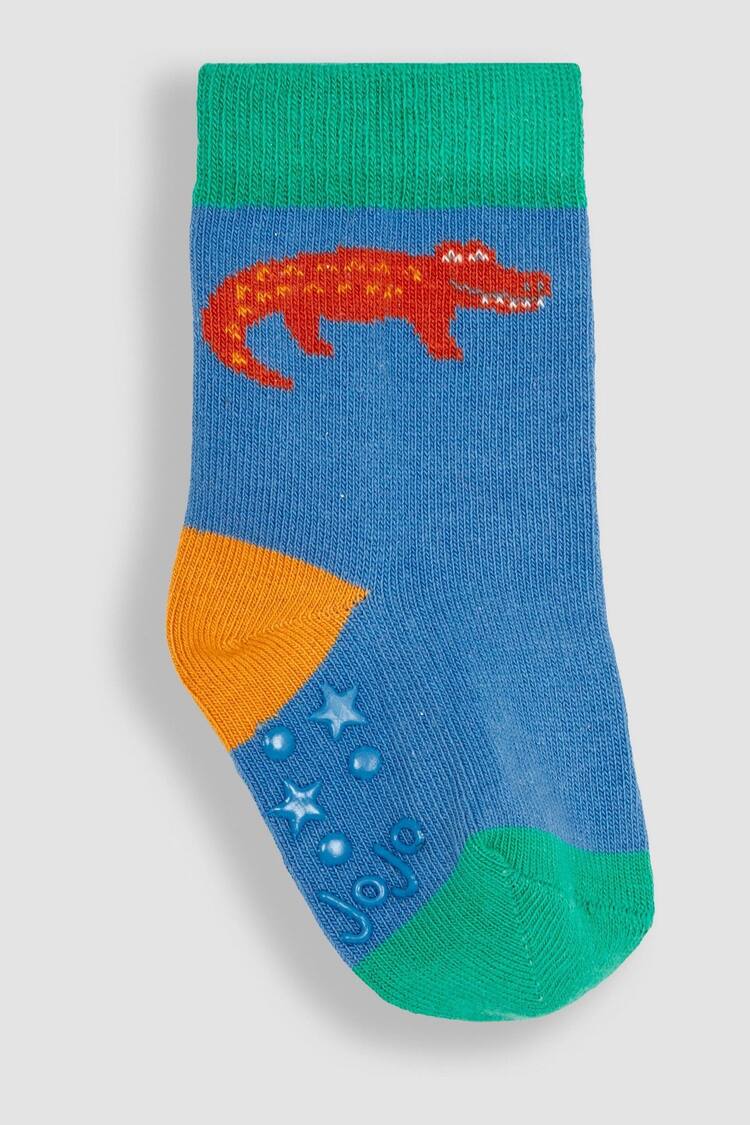 JoJo Maman Bébé Green 3-Pack Crocodile Socks - Image 2 of 4