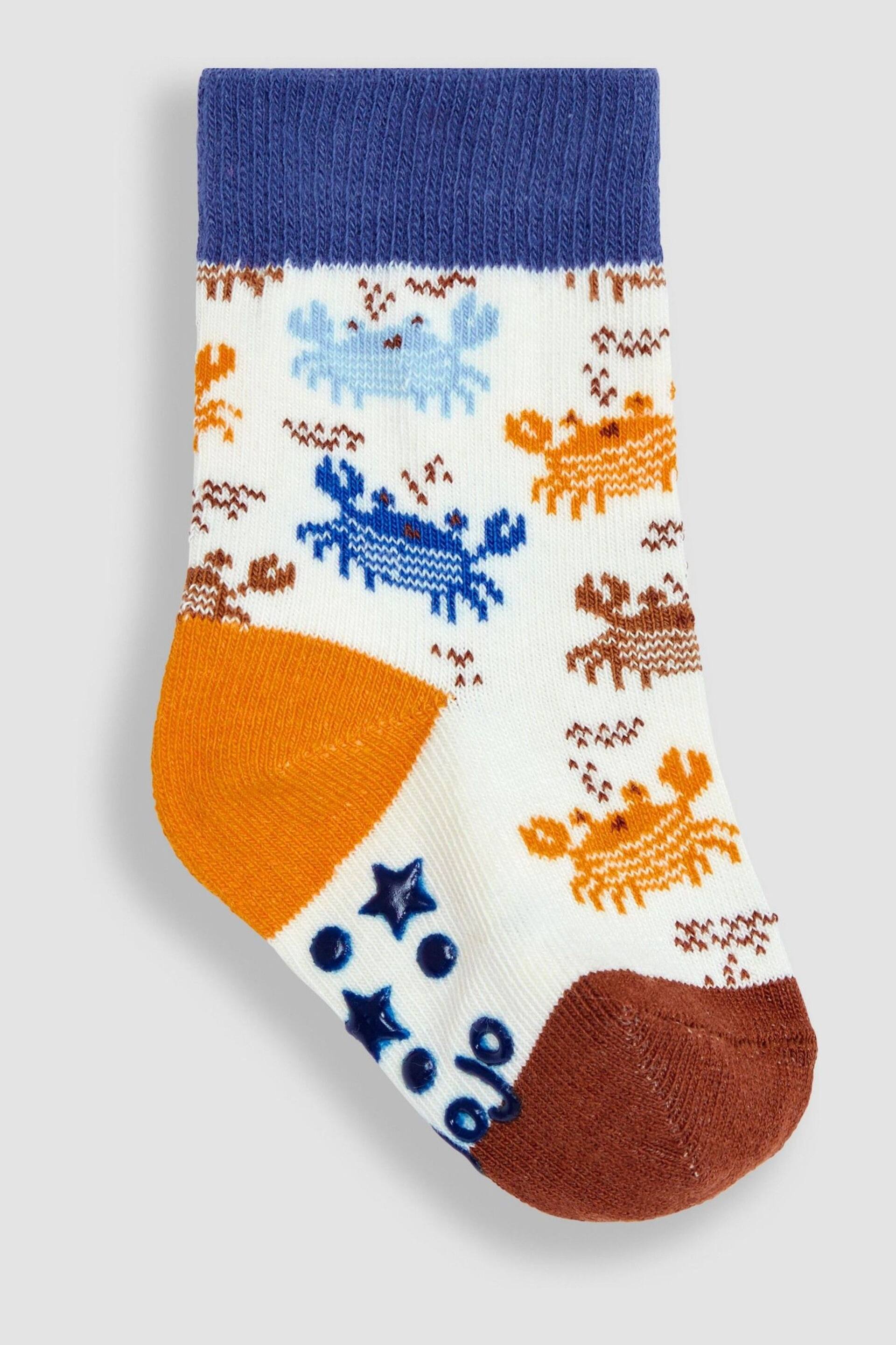 JoJo Maman Bébé Orange 3-Pack Crab Socks - Image 3 of 4