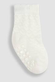 JoJo Maman Bébé Cream 3-Pack Heart Socks - Image 2 of 4