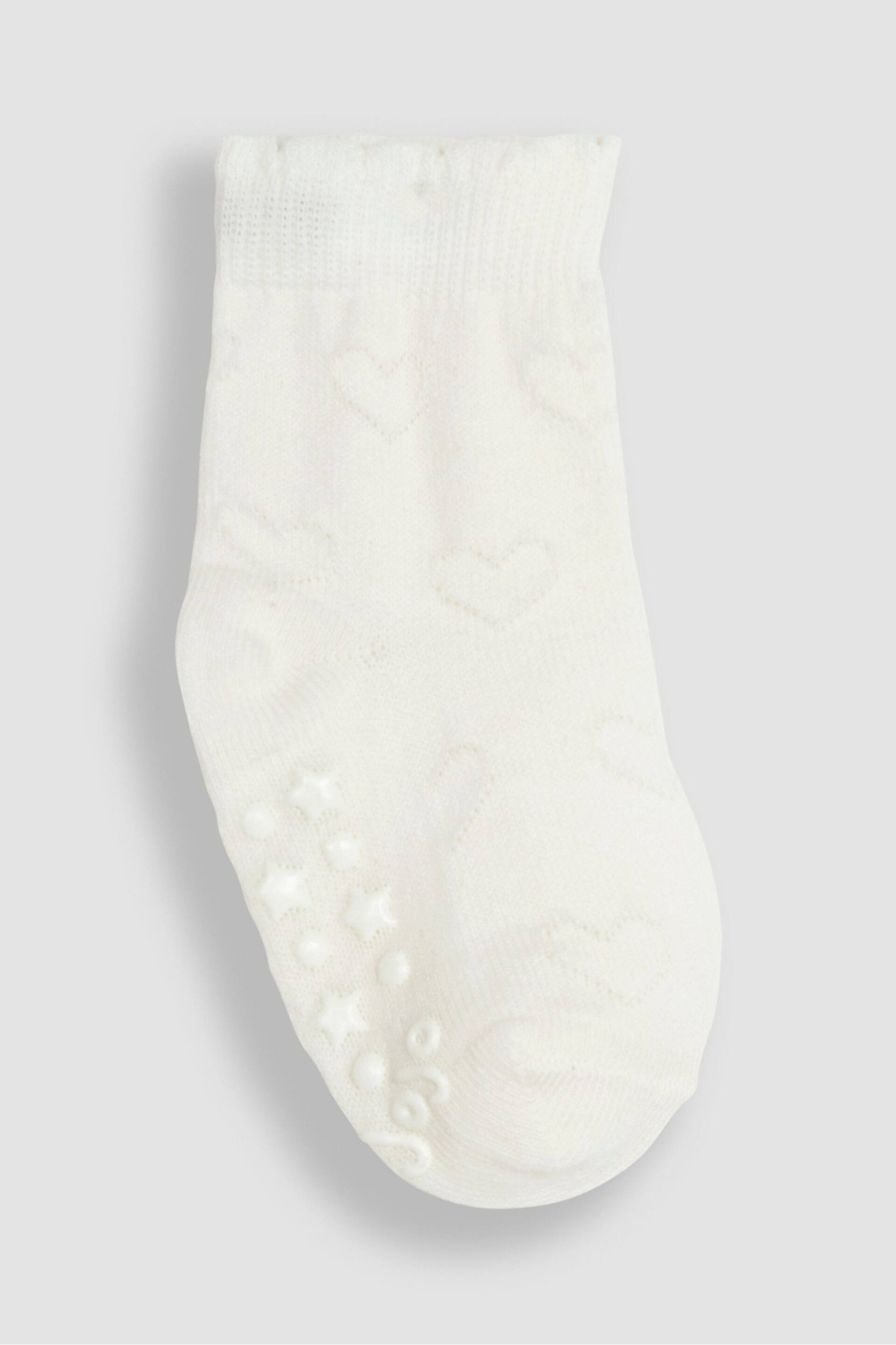 JoJo Maman Bébé Cream 3-Pack Heart Socks - Image 4 of 4