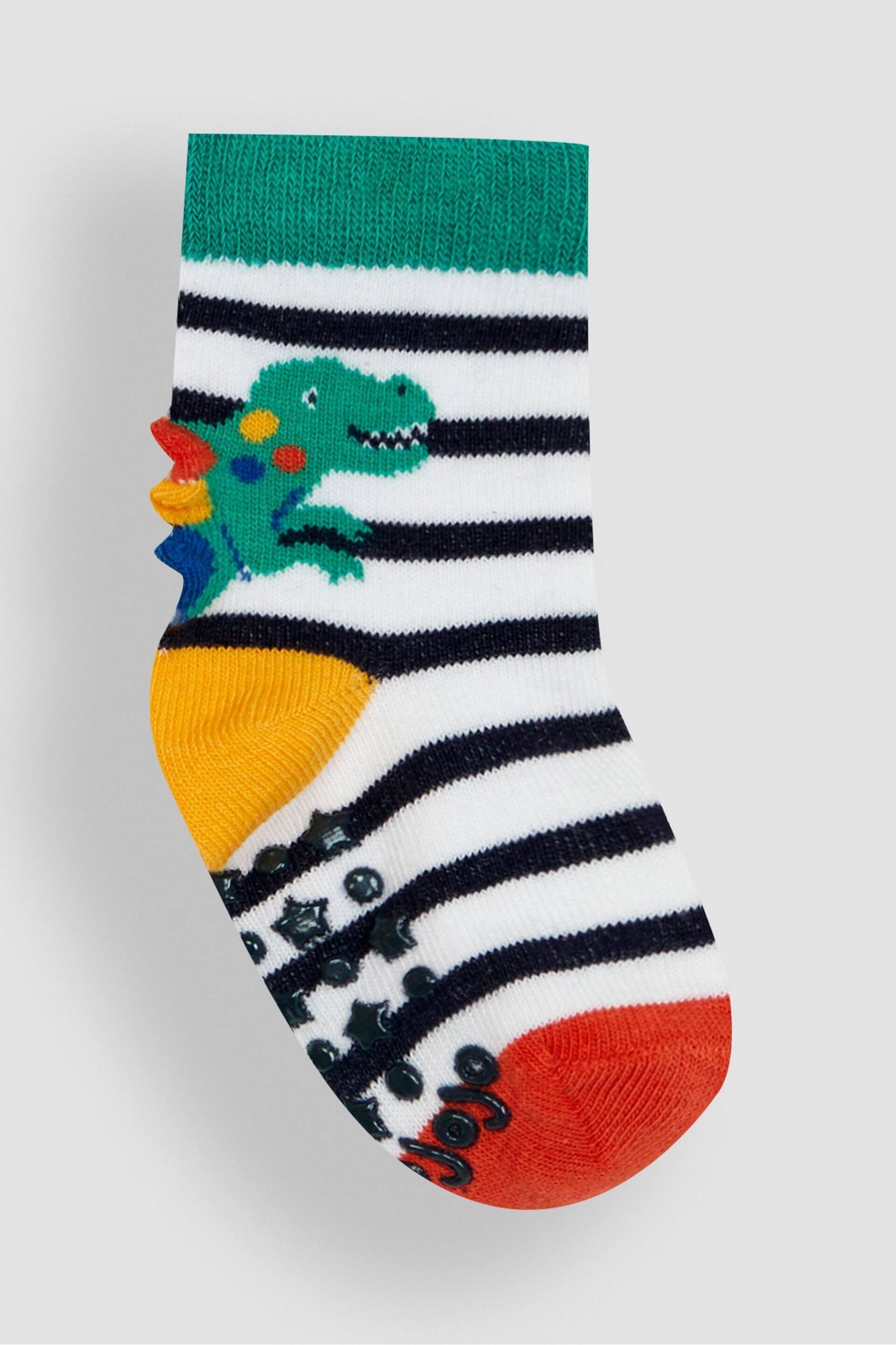 JoJo Maman Bébé Green 3-Pack Dino Socks - Image 4 of 4