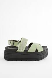 Sage Green Regular/Wide Fit Chunky Wedge Sandals - Image 2 of 5