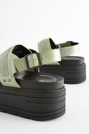 Sage Green Regular/Wide Fit Chunky Wedge Sandals - Image 5 of 5