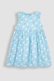 JoJo Maman Bébé Blue Duck Floral Summer Dress - Image 4 of 6