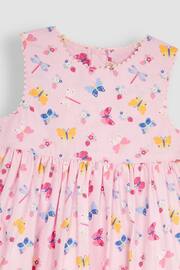 JoJo Maman Bébé Pink Butterfly & Dragonfly Floral Summer Dress - Image 2 of 3