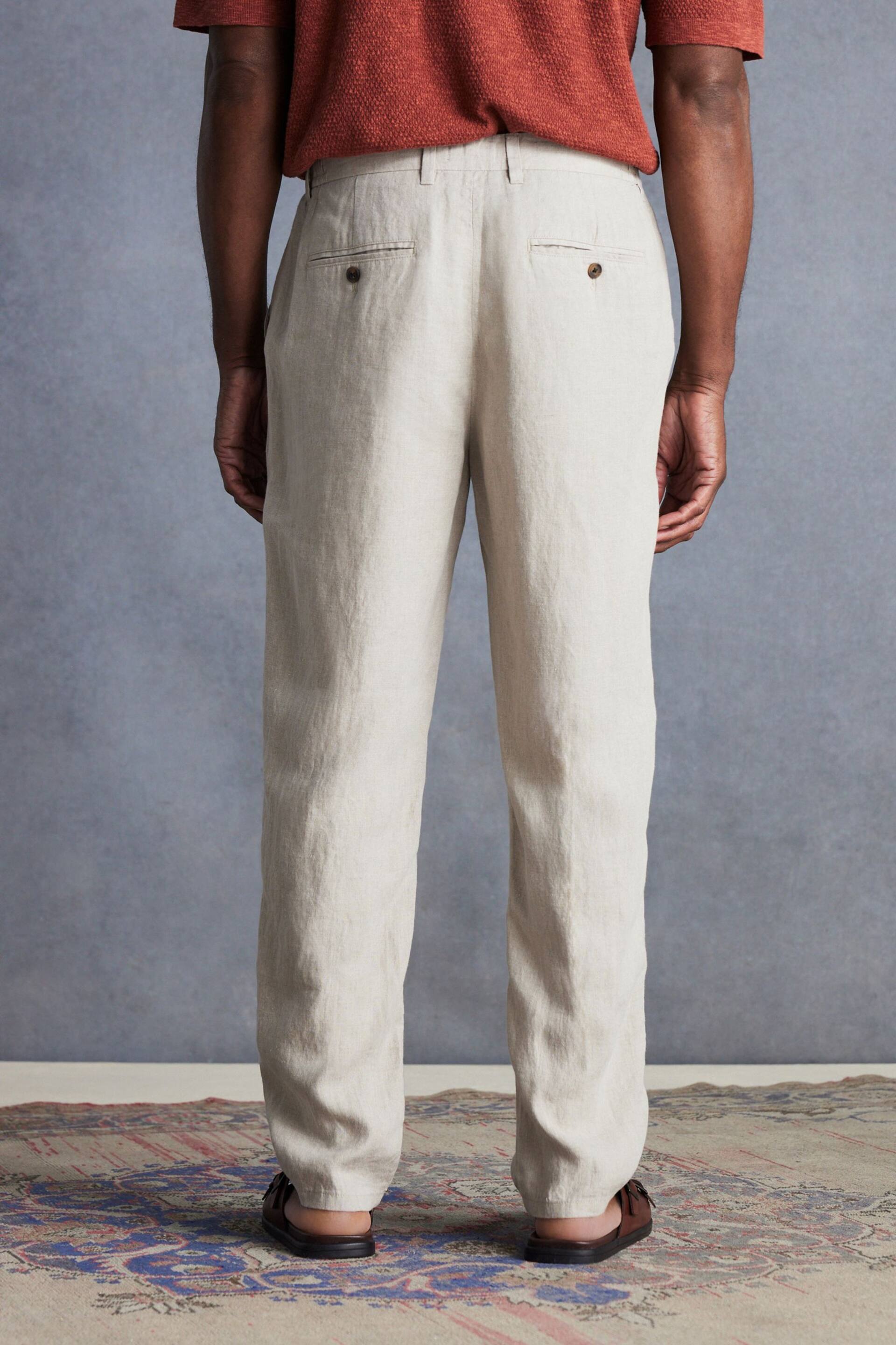 Stone Signature Leomaster Italian Delave Linen Drawstring Trousers - Image 4 of 10