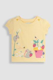 JoJo Maman Bébé Yellow Mouse Appliqué T-Shirt - Image 3 of 5