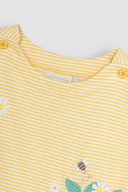 JoJo Maman Bébé Yellow Mouse Appliqué T-Shirt - Image 4 of 5