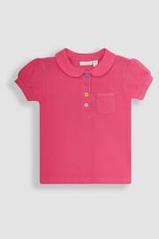 JoJo Maman Bébé Fuchsia Pink Pretty Polo Shirt - Image 1 of 3