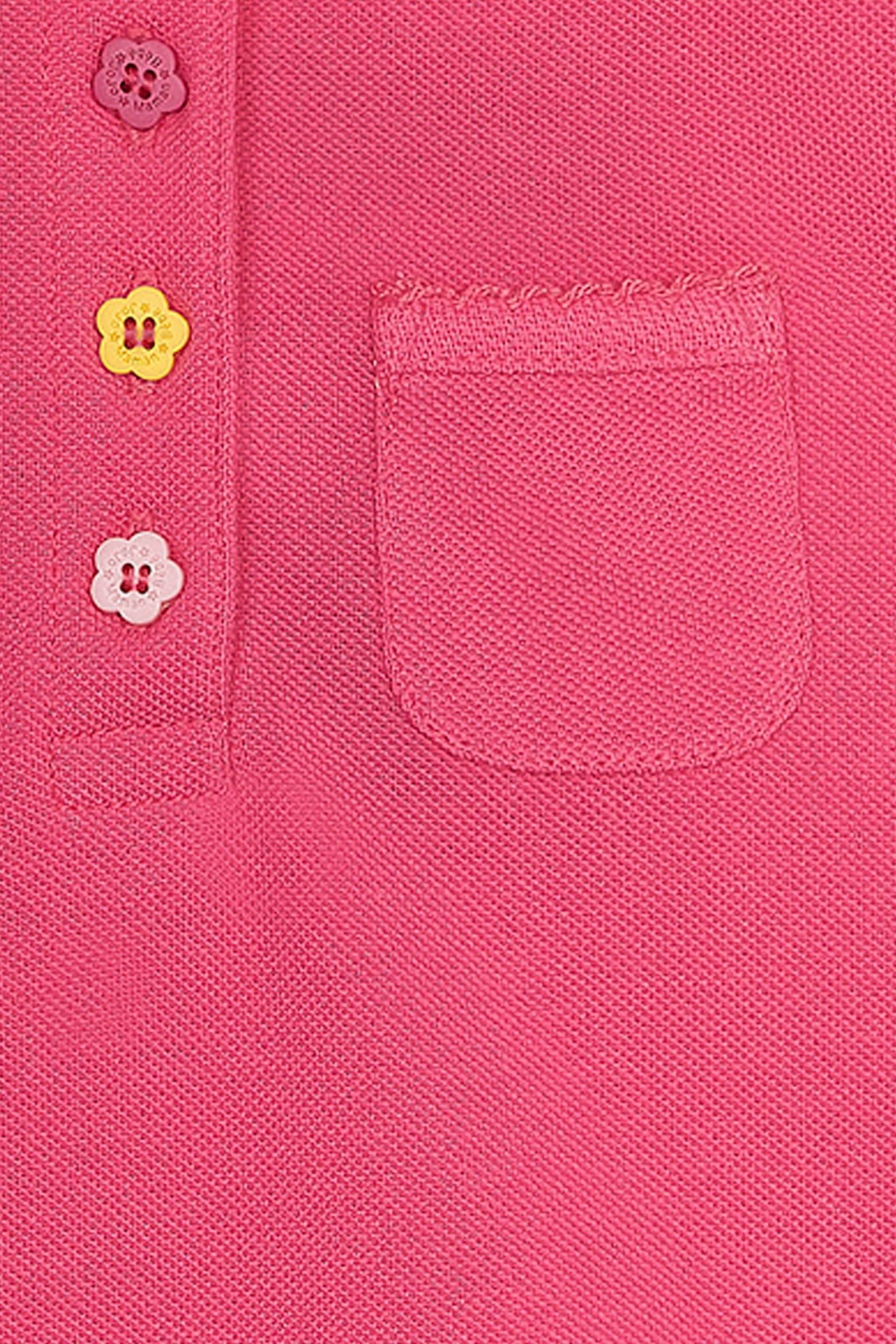 JoJo Maman Bébé Fuchsia Pink Pretty Polo Shirt - Image 3 of 3